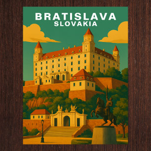 Vintage Bratislava Slowakei Europäische Reise Postkarte