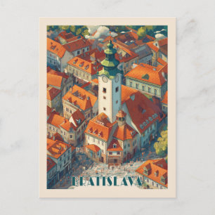 Vintage Bratislava Slowakei Reisen, Altstadt Postkarte