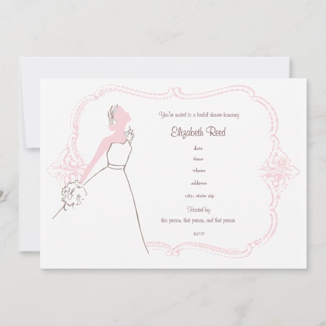 Vintage Braut-Brautparty-Einladung Einladung (Vorderseite)
