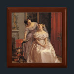 Vintage Braut, Bridesmaid, Trauzeugin Geschenk Schmuckschachtel<br><div class="desc">In diesem Artikel befindet sich ein Gemälde aus dem Jahre 1859 mit dem Titel "Bruden smykkes af sin veninde", oder in englischer Sprache "Die Braut ist von ihrer Freundin verziert" von Henrik Olrik. Das würde eine wunderbare Bridesmaid oder Trauzeugin Geschenk machen. Auch macht ein großartiges Geschenk an eine Braut von...</div>