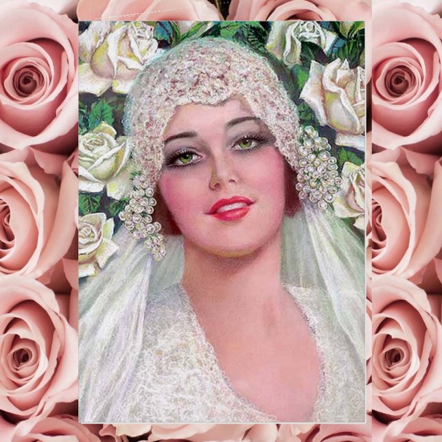 Vintage Braut mit Rose (Von Creator hochgeladen)