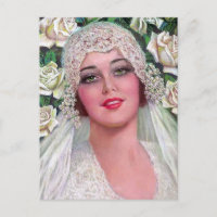 Vintage Braut mit Rose