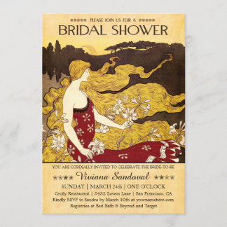 Vintage Brautdusche Einladung