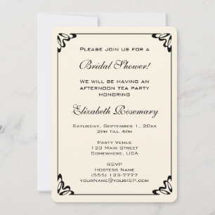 Vintage-Brautjungfernparty Art Nouveau Schwertlili Einladung
