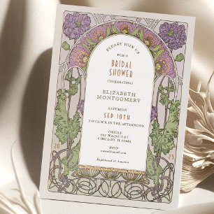 Vintage-Brautparty-Einladungen Art Nouveau Deco Einladung