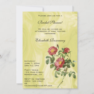 Vintage Brautparty, Rose der Liebe von Redoute Einladung