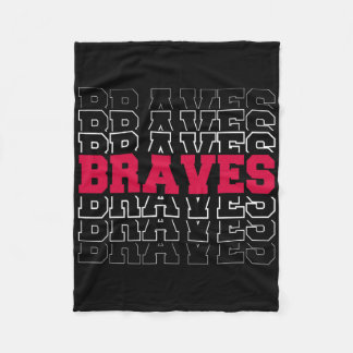 Vintage Braves Schul-Sportname Fleecedecke