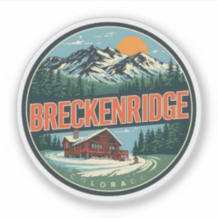 Vintage Breckenridge Colorado Rocky Mountain Aufkleber