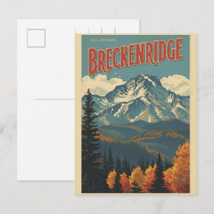 Vintage Breckenridge Colorado Rocky Mountain Postkarte
