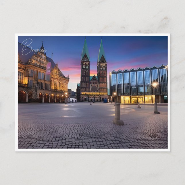 Vintage Bremen Brême Deutschland Postkarte (Vorderseite)
