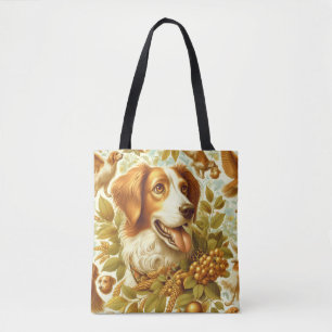 Vintage Bretagne-Hundemalerei Tasche