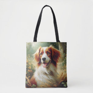 Vintage Bretagne-Hundemalerei Tasche