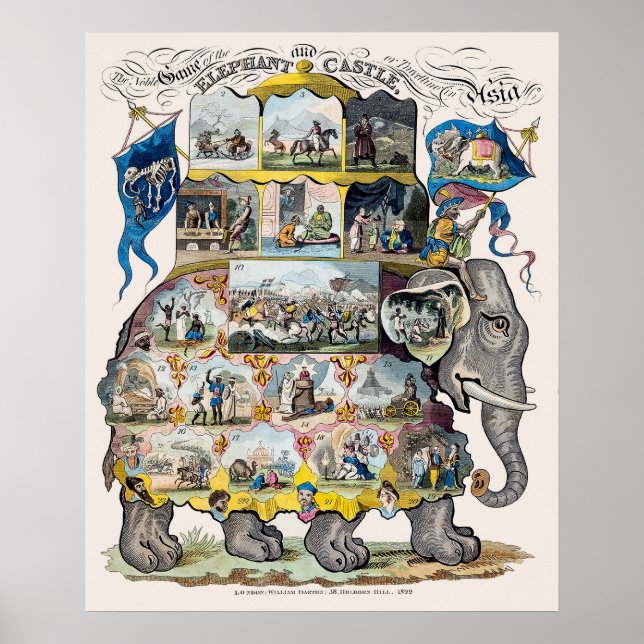 Vintage Brettspiele - Kunstdrucke Poster (Vorne)