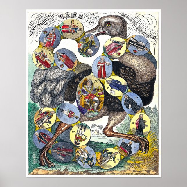 Vintage Brettspiele - Kunstdrucke Poster (Vorne)