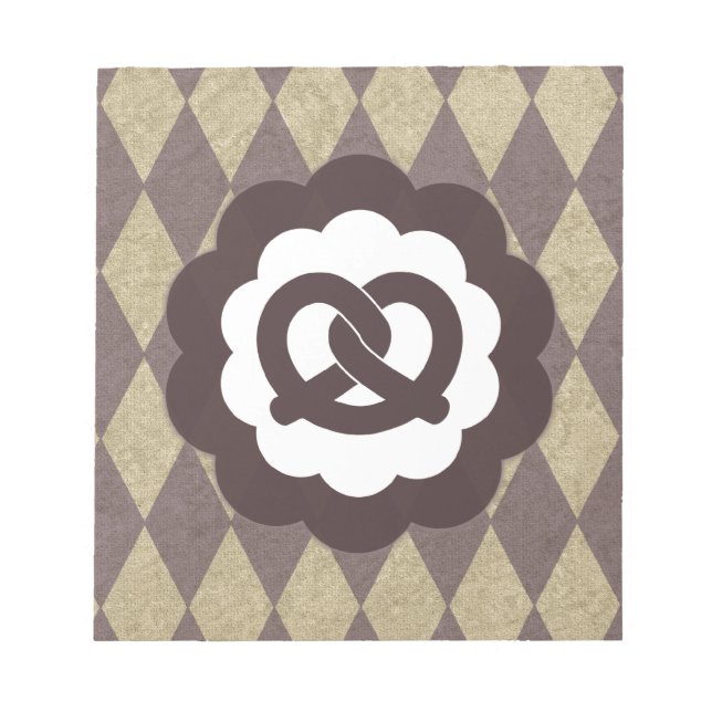 Vintage Brezel Notizblock (Vorderseite)
