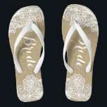 Vintage Bridal Country Rustic Burlap und Lace Flip Flops<br><div class="desc">Vintage Bridal Country Rustic Burlap- und Lace Flip Flops - verziert mit einer Einbruch-und Spitzen-gedruckten Hintergrund. Verwendung für Brautparty Geschenke,  Weihnachtsgeschenke und mehr.</div>