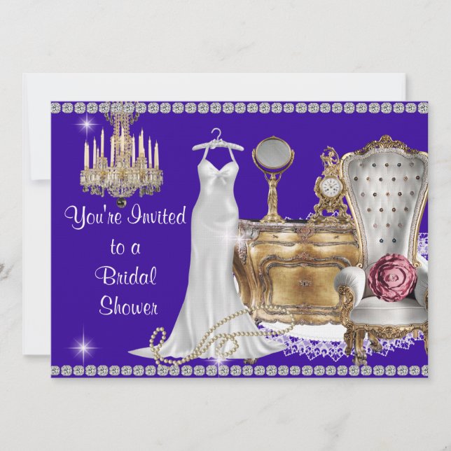 VINTAGE BRIDAL SHOWING INVITATION EINLADUNG (Vorderseite)