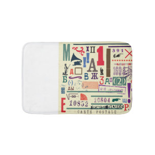 Vintage Briefmarke: Dokumentdekor Badematte