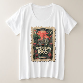 Vintage Briefmarke Große Größe T-Shirt