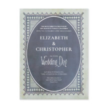 Vintage Briefmarke Hochzeitstag Einladung
