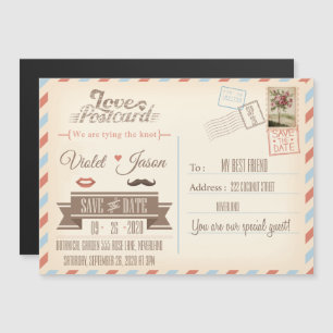 Vintage Briefmarke Magneteinladung