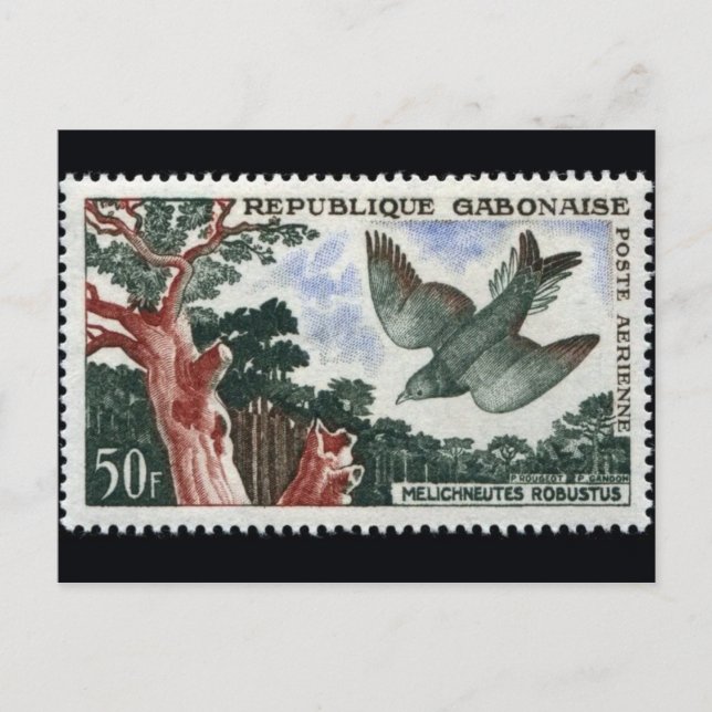 Vintage Briefmarke Postkarte (Vorderseite)