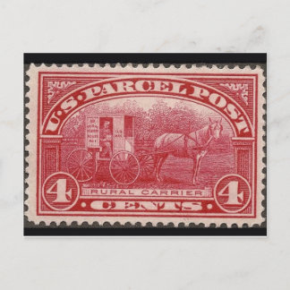 Vintage Briefmarke Postkarte