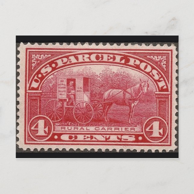 Vintage Briefmarke Postkarte (Vorderseite)