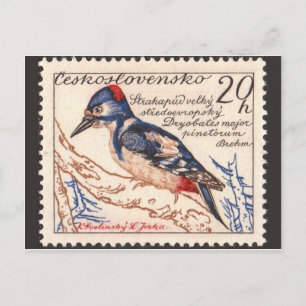 Vintage Briefmarke Postkarte