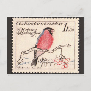 Vintage Briefmarke Postkarte