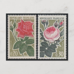 Vintage Briefmarke Postkarte