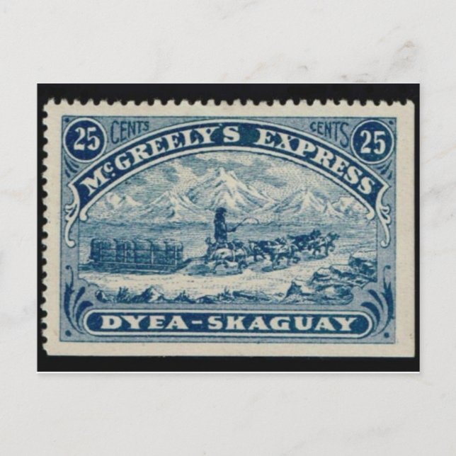 Vintage Briefmarke Postkarte (Vorderseite)
