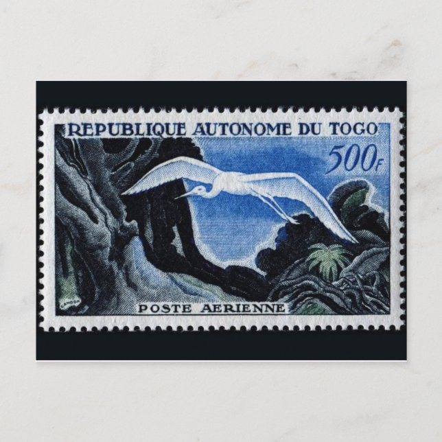 Vintage Briefmarke Postkarte (Vorderseite)