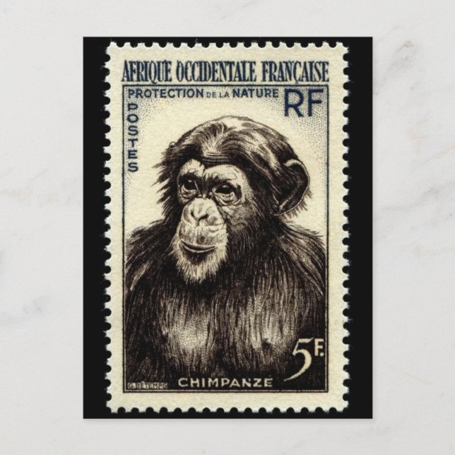 Vintage Briefmarke Postkarte (Vorderseite)