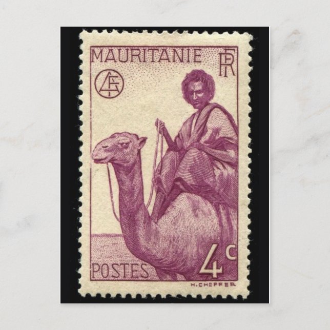 Vintage Briefmarke Postkarte (Vorderseite)