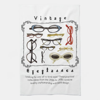 Vintage Brille 01 Handtuch