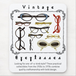 Vintage Brille 01 Mousepad