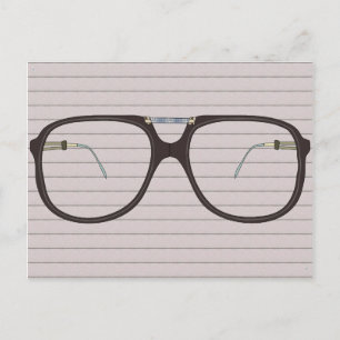 Vintage Brille Postkarte
