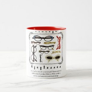 Vintage Brillen 01 Zweifarbige Tasse
