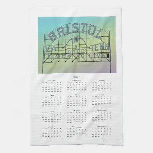 Vintage Bristol-Slogan-Schild 2026 Geschirrtuch