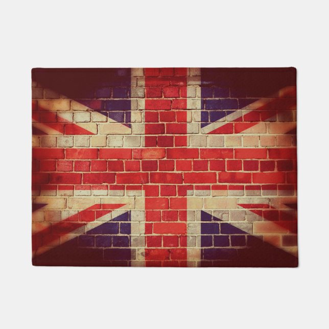 Vintage BRITISCHE Flagge Fußmatte (Vorderseite)