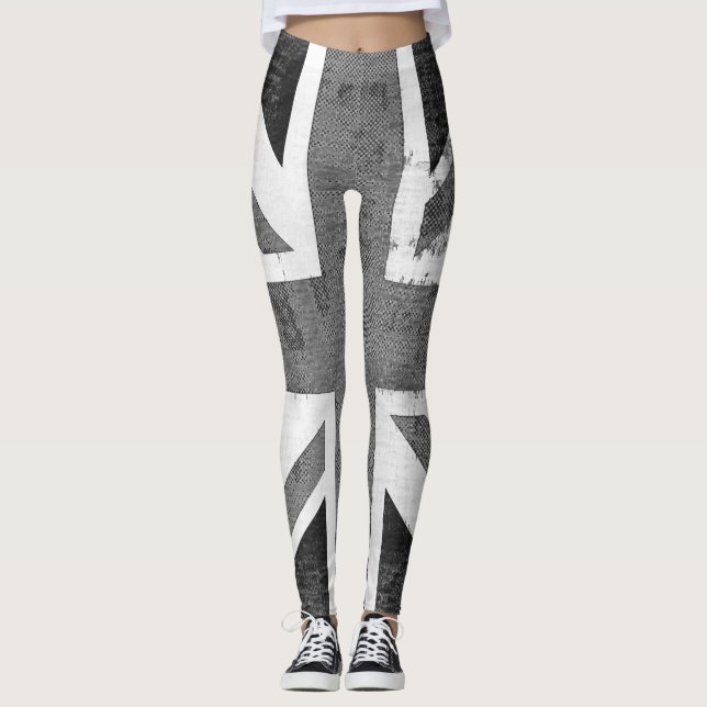 Vintage britische Flagge Leggings (Vorderseite)