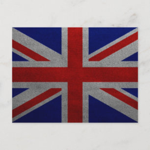 Vintage britische Flagge Postkarte
