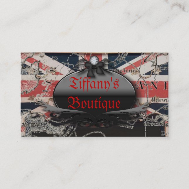 Vintage britische Jack london Mode Visitenkarte (Vorderseite)
