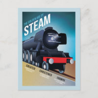 Vintage britische Steam Locomotive Postkarte