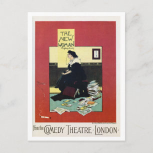 Vintage britische Theateranzeige Postkarte