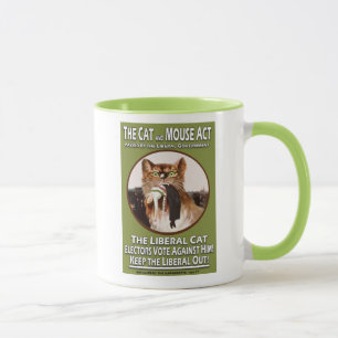 Vintage britischer Suffragetten Cat and Mouse Act Tasse