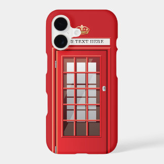 Vintage britisches rotes Telefonhäuschen mit indiv