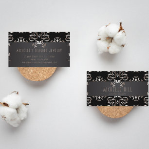 Vintage Bronze Barock Border The Black Visitenkarte