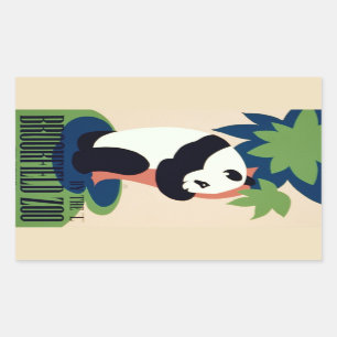 Vintage-„Brookfield Zoo“-Aufkleber Rechteckiger Aufkleber